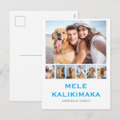 Mele Kalikimaka 7 Fotocollage Kerstmis Feestdagenkaart (Voorkant / Achterkant)