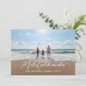 Mele Kalikimaka Alle groeten Vrijdag Foto Feestdagenkaart (Staand voorkant)