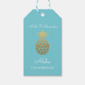 Mele Kalikimaka - Aloha Ananas Kerstmis Cadeaulabel (Voorkant)