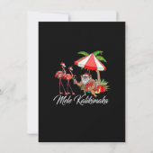 Mele Kalikimaka Aloha Hawaiian Flamingo Santa Chri Kaart (Voorkant)