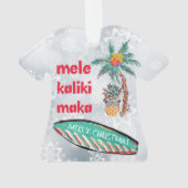 Mele Kalikimaka Aloha-Shirt Ornament (achterkant)