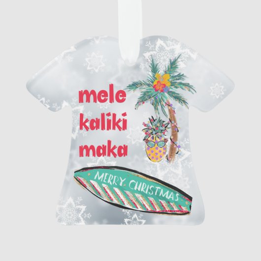 Mele Kalikimaka Aloha-Shirt Ornament (achterkant)