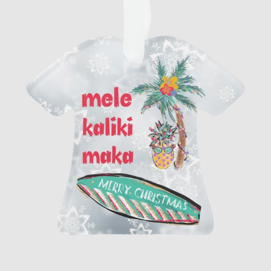 Mele Kalikimaka Aloha-Shirt Ornament (voorkant)