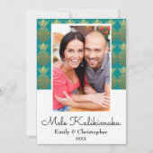 Mele Kalikimaka Ananas Kerstmis Fotokaart Feestdagenkaart (Voorkant)
