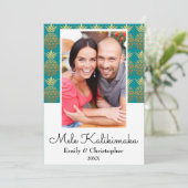 Mele Kalikimaka Ananas Kerstmis Fotokaart Feestdagenkaart (Staand voorkant)