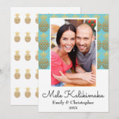 Mele Kalikimaka Ananas Kerstmis Fotokaart Feestdagenkaart (Voorkant / Achterkant)