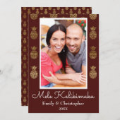Mele Kalikimaka Ananas Kerstmis Fotokaart Feestdagenkaart (Voorkant / Achterkant)
