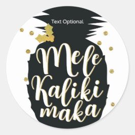Mele Kalikimaka Ananas Kerstmis Vakantie Aangepast Ronde Sticker