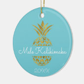 Mele Kalikimaka Ananas Kerstvakantie Keramisch Ornament (Links)