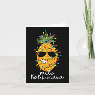 Mele Kalikimaka Ananasboom Hawaiian Christmas Kaart