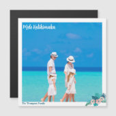 Mele Kalikimaka Beach Foto Kerstmagneet Kaart (Voorkant / Achterkant)