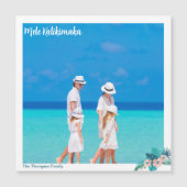 Mele Kalikimaka Beach Foto Kerstmagneet Kaart (Voorkant)