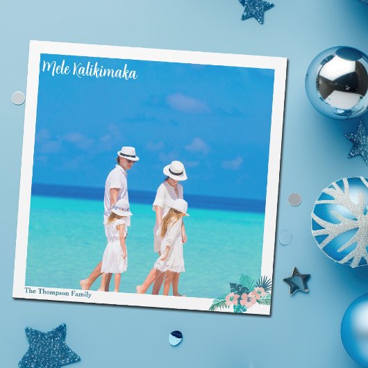 Mele Kalikimaka Beach Foto Kerstmagneet Kaart