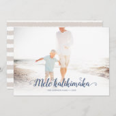 Mele Kalikimaka Beach Kerstfoto Hawaiian Feestdagenkaart (Voorkant / Achterkant)