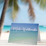 Mele Kalikimaka Beach met kerstfoto  oceaan Feestdagen Kaart<br><div class="desc">Deze  kerstkaarten voor strandstralen zijn voorzien van een prachtige kustkaap bij zonsopgang met een elegante typografie in het wit,  die Mele Kalikimaka leest. Een leuke Hawaiiaanse manier om vrolijk kerstfeest in stijl te zeggen op een tropisch eiland. Breng me naar de oceaan deze vakantie.</div>