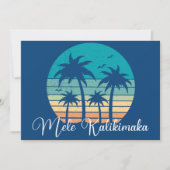 Mele Kalikimaka Beach Sunset Company Kerstmis Feestdagenkaart (Voorkant)