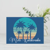 Mele Kalikimaka Beach Sunset Company Kerstmis Feestdagenkaart (Staand voorkant)