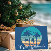 Mele Kalikimaka Beach Sunset Company Kerstmis Feestdagenkaart