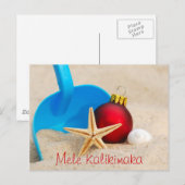 Mele Kalikimaka Beachy Christmas Briefkaart (Voorkant / Achterkant)