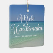 Mele Kalikimaka Beauful Beach Custom Kerstmis Keramisch Ornament (Rechts)