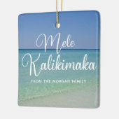 Mele Kalikimaka Beauful Beach Custom Kerstmis Keramisch Ornament (Links)