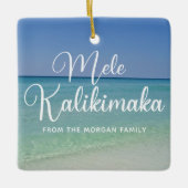 Mele Kalikimaka Beauful Beach Custom Kerstmis Keramisch Ornament (Voorkant)