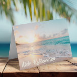 Mele Kalikimaka Beauful Beach Kerstmis Feestdagen Kaart<br><div class="desc">Deze  kerstkaarten voor de kust zijn voorzien van een prachtige kustkapper op zonsopgang met een mooie typografie die Mele Kalikimaka leest. Een leuke Hawaiiaanse manier om vrolijk kerstfeest in stijl te zeggen. Breng me naar het strand deze vakantie.</div>