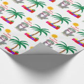 Mele Kalikimaka Bernese Mountain Dog Cadeaupapier (Hoek)