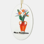 Mele Kalikimaka Bird of Paradise Oval Ornament (Links)