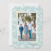 Mele Kalikimaka Blue Photo Holiday Kaart (Voorkant)