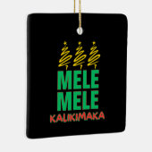 Mele Kalikimaka Bold Hawaiian Christmas Keramisch Ornament (Rechts)