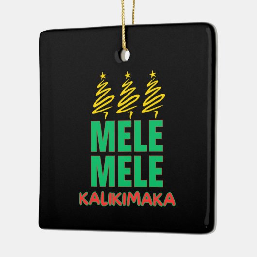 Mele Kalikimaka Bold Hawaiian Christmas Keramisch Ornament (Links)