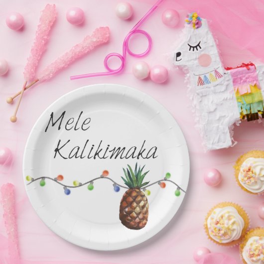 Mele Kalikimaka - Borden voor kerstpapier Papieren Bordje (Feest)