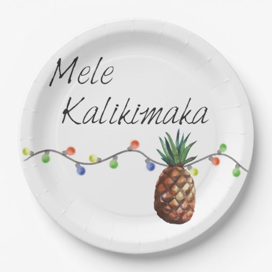 Mele Kalikimaka - Borden voor kerstpapier Papieren Bordje (Voorkant)