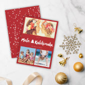 Mele Kalikimaka Borstel 3 Foto Collage Kerstmis Feestdagenkaart