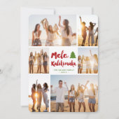 Mele Kalikimaka Borstel Kerst 6 Foto Collage Feestdagenkaart (Voorkant)
