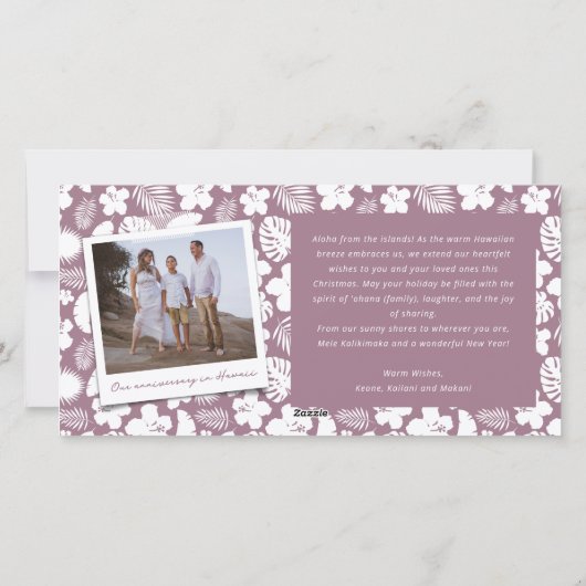 Mele Kalikimaka Borstel Kerstboom 3 Multi Foto Feestdagenkaart (Achterkant)