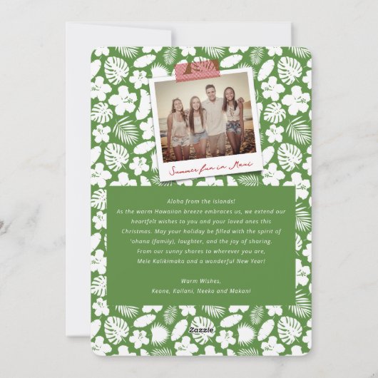 Mele Kalikimaka Brush 6 Fotocollage Feestdagenkaart (Achterkant)