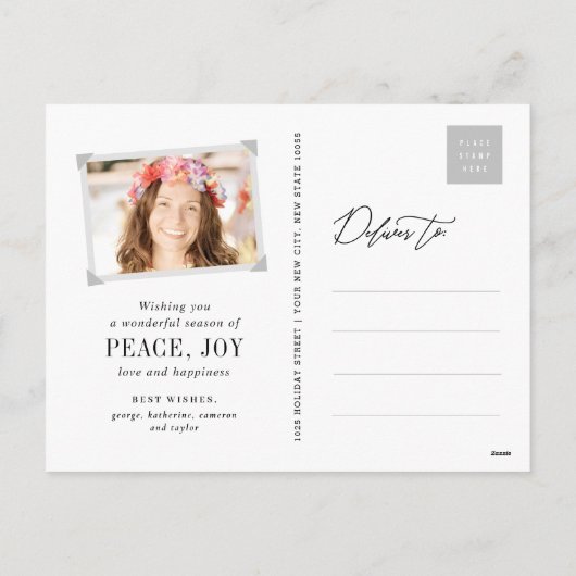 Mele Kalikimaka Brush Script Kerstfoto Feestdagenkaart (Achterkant)