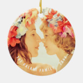 Mele Kalikimaka Brush Scriptkerstboom Foto Keramisch Ornament (Achterkant)