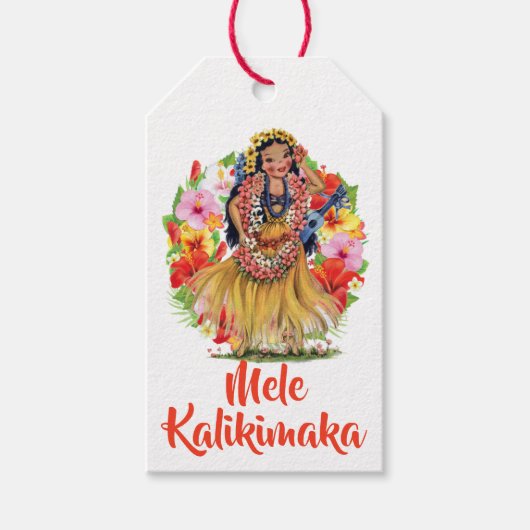 Mele Kalikimaka Cadeaulabel (Voorkant)