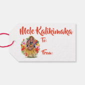 Mele Kalikimaka Cadeaulabel (Achterkant Horizontaal)
