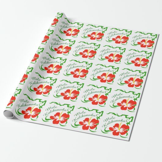 Mele Kalikimaka Cadeaupapier (Uitgerold)
