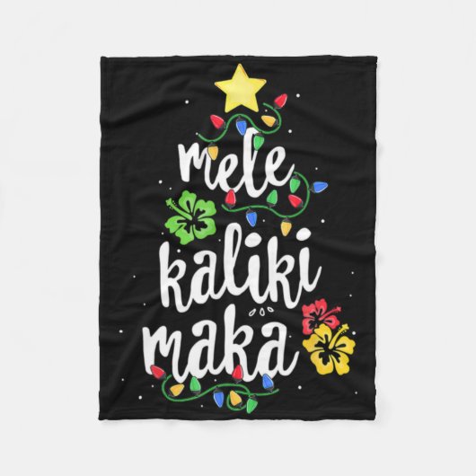 Mele Kalikimaka Christmas Hawaiian T Shirt  Fleece Deken (Voorkant)