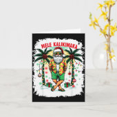 Mele Kalikimaka Christmas In July Hawaiian Santa S Kaart (Gele Bloem)