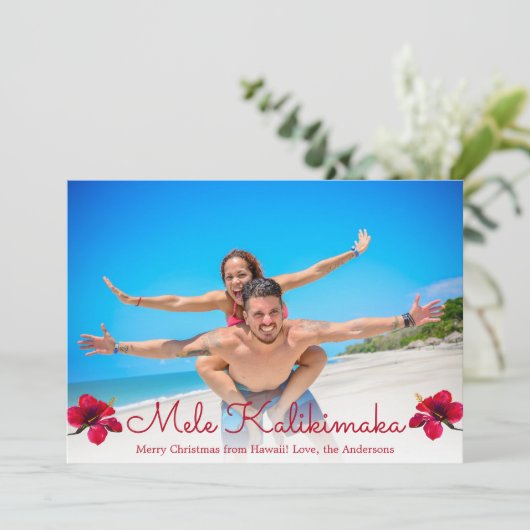 Mele Kalikimaka Christmas Kaarten (Staand voorkant)