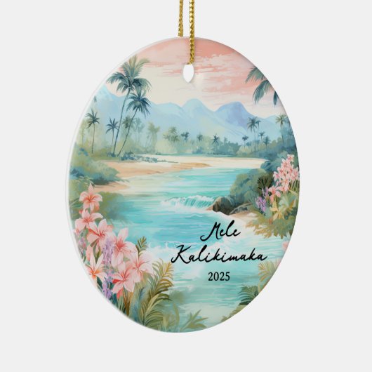Mele kalikimaka Christmas Keramisch Ornament (Rechts)