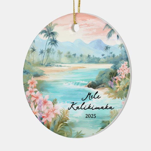 Mele kalikimaka Christmas Keramisch Ornament (Links)