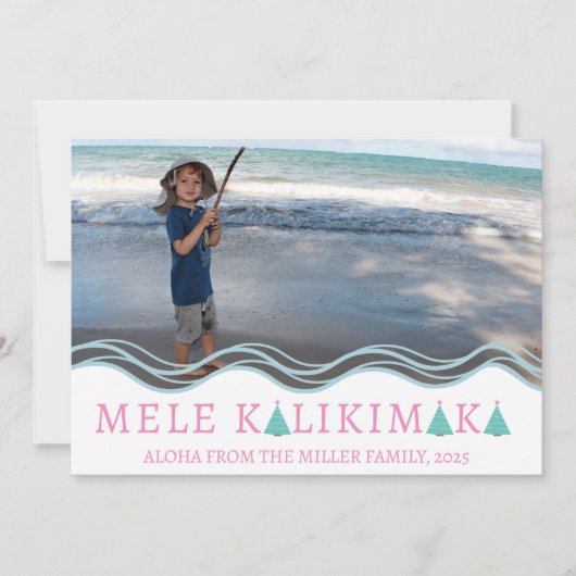 Mele Kalikimaka Christmas Photo Collage Feestdagenkaart (Voorkant)