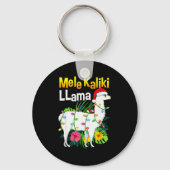 Mele Kalikimaka Christmas Shirt Hawaiian Llama X-m Sleutelhanger (Voorkant)